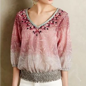 Akemi + Kin mesh embroidered top
